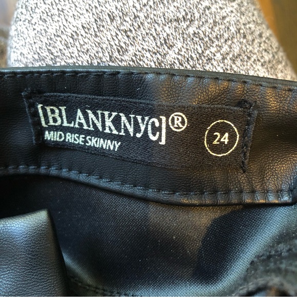 Blank NYC faux leather mid rise skinny pants. Size 24. - Picture 10 of 10